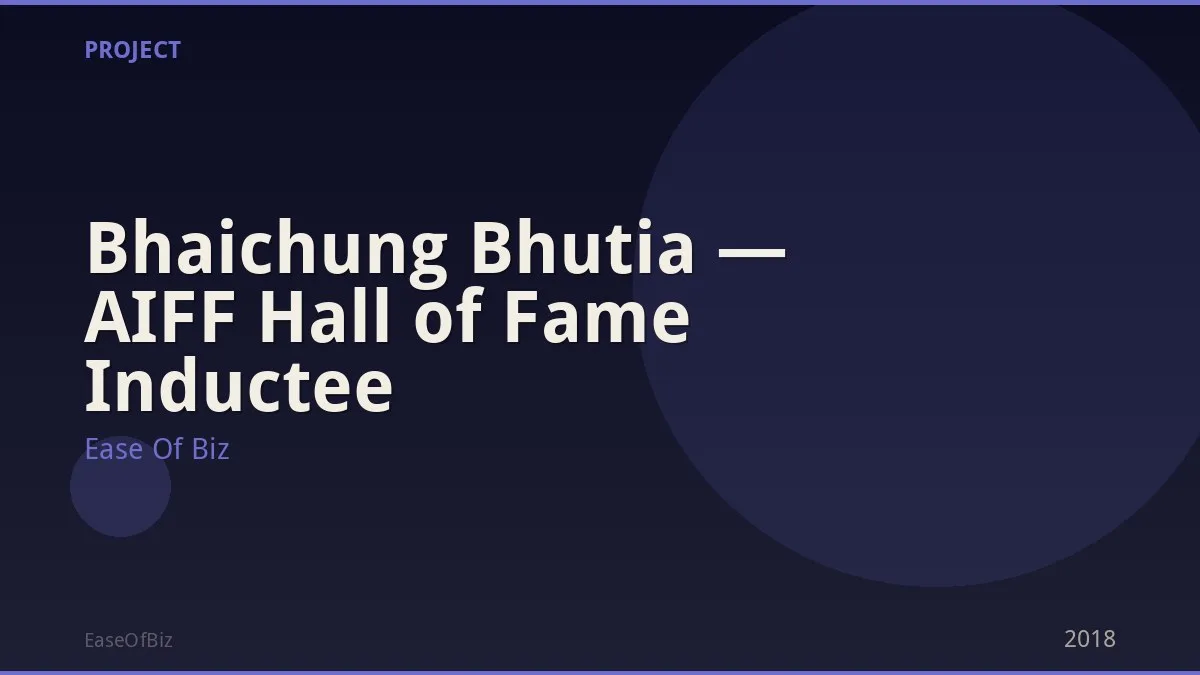 Bhaichung Bhutia — AIFF Hall of Fame Inductee