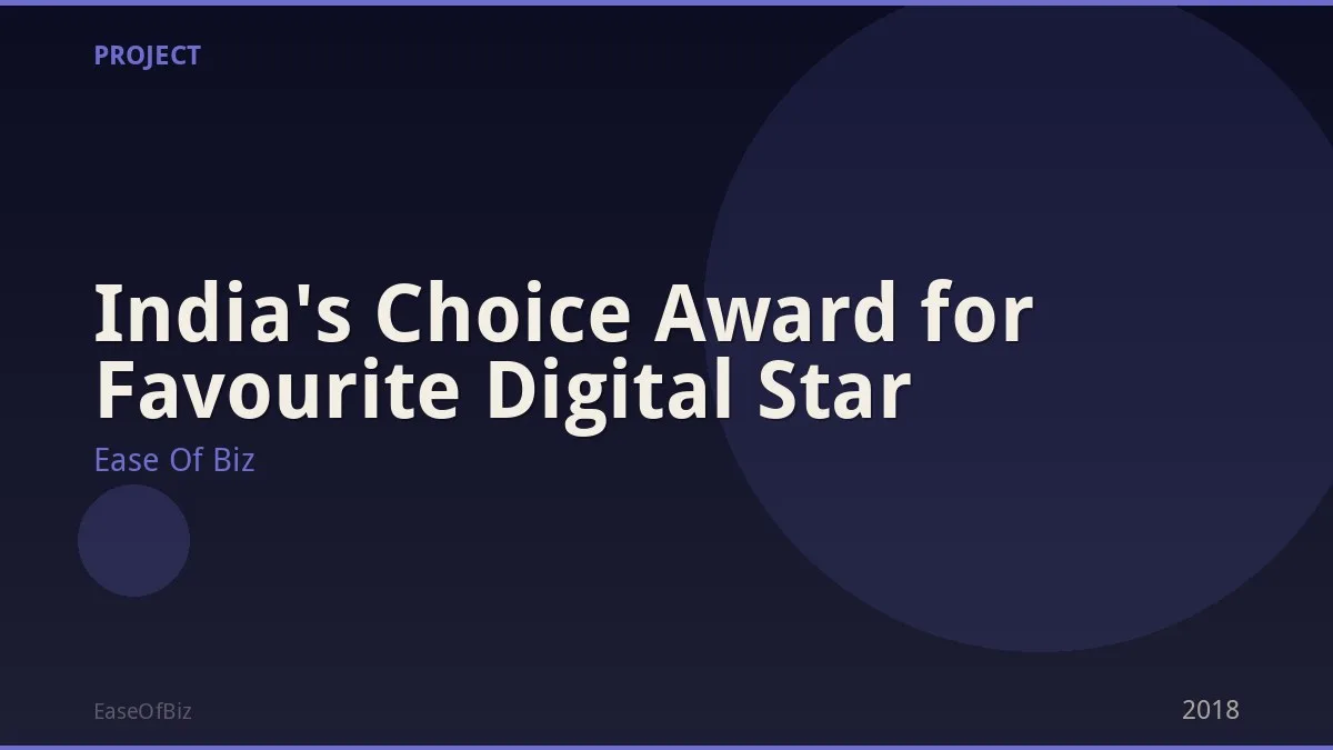 India's Choice Award for Favourite Digital Star