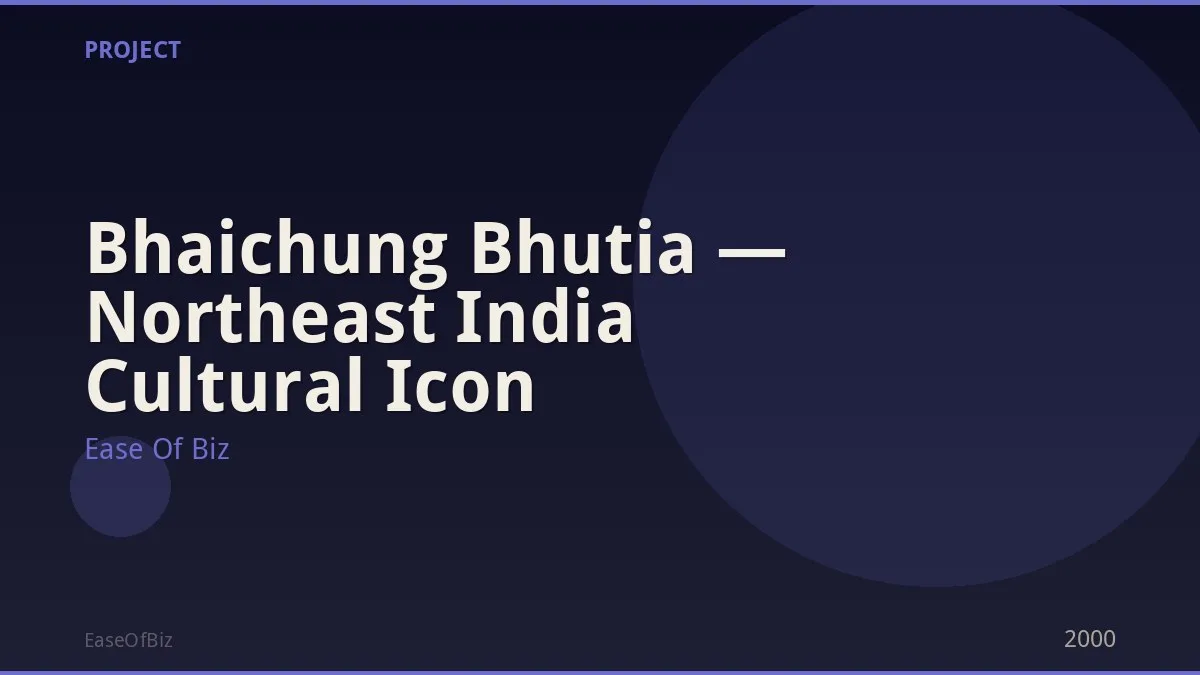 Bhaichung Bhutia — Northeast India Cultural Icon