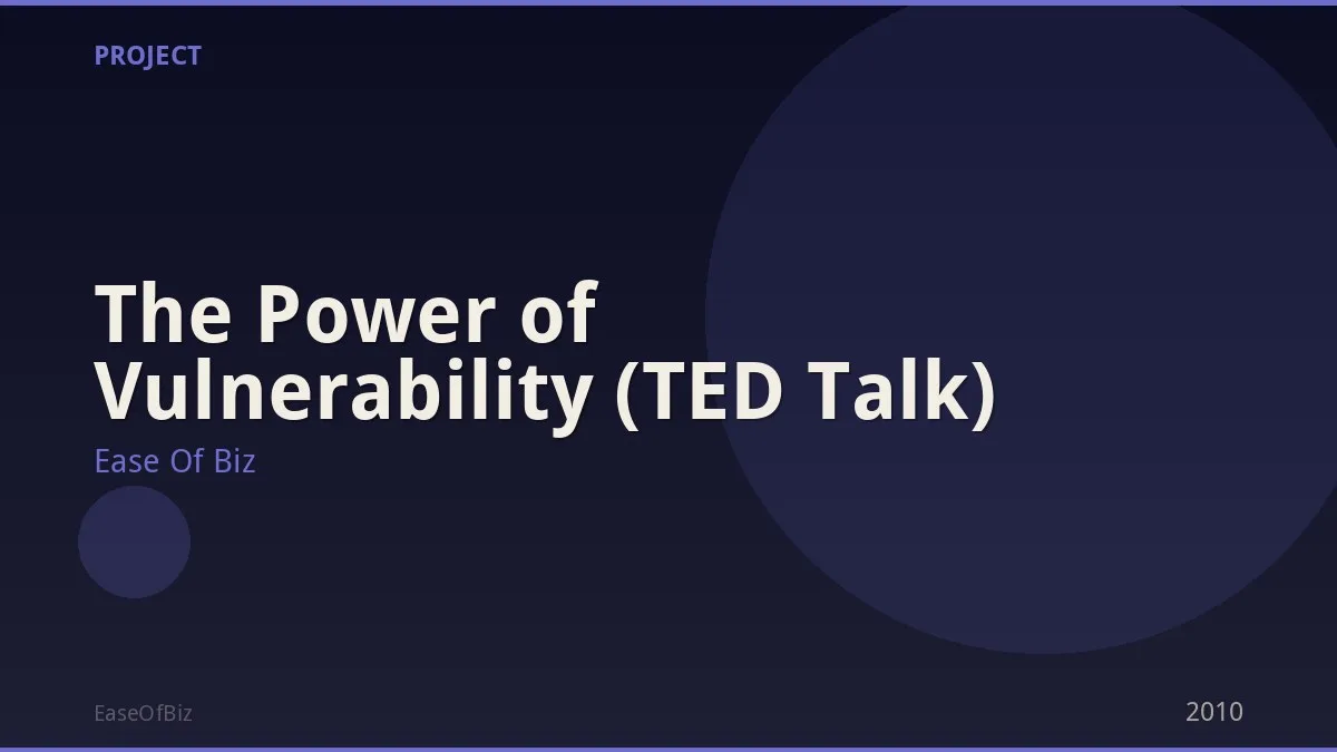 The Power of Vulnerability (TED Talk)