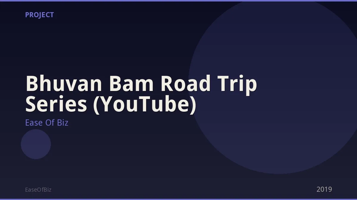 Bhuvan Bam Road Trip Series (YouTube)