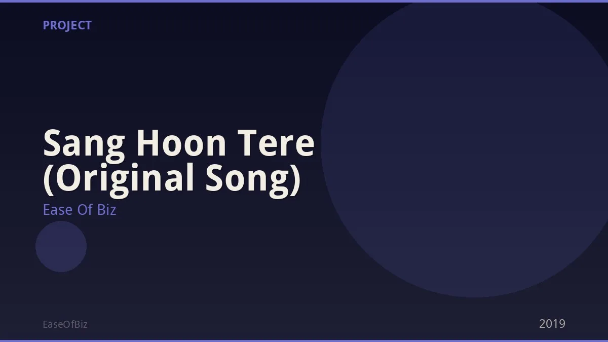 Sang Hoon Tere (Original Song)