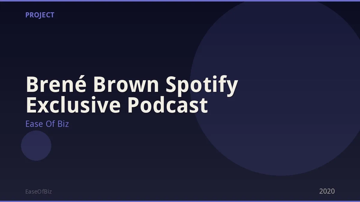 Brené Brown Spotify Exclusive Podcast