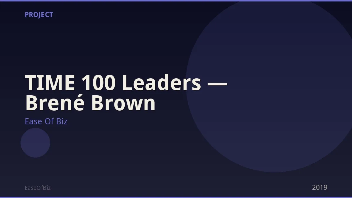 TIME 100 Leaders — Brené Brown