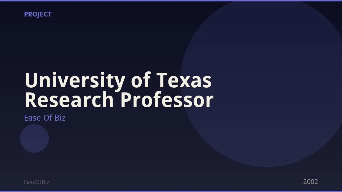 University of Texas Research Professor