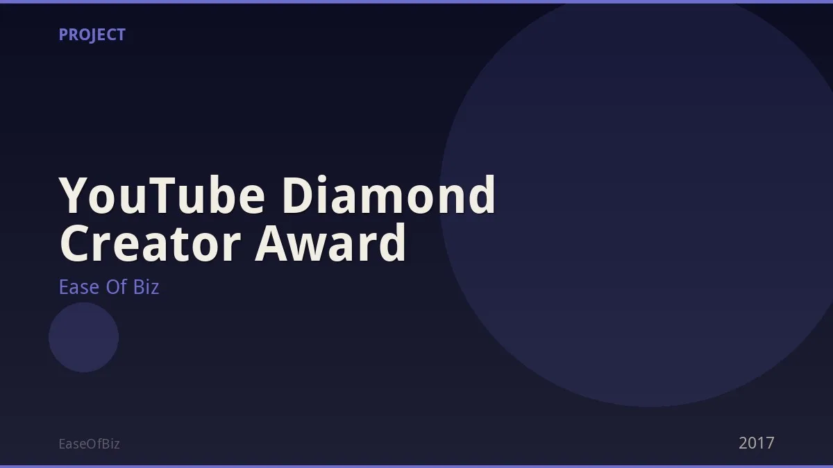 YouTube Diamond Creator Award