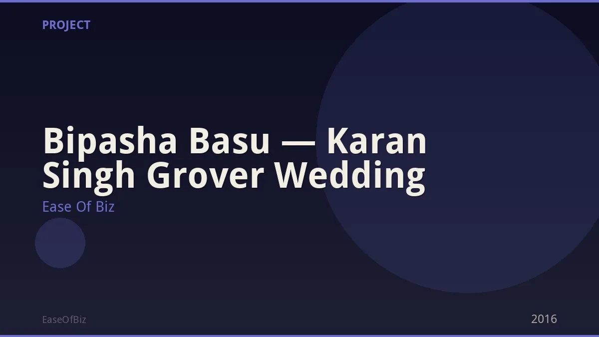 Bipasha Basu — Karan Singh Grover Wedding