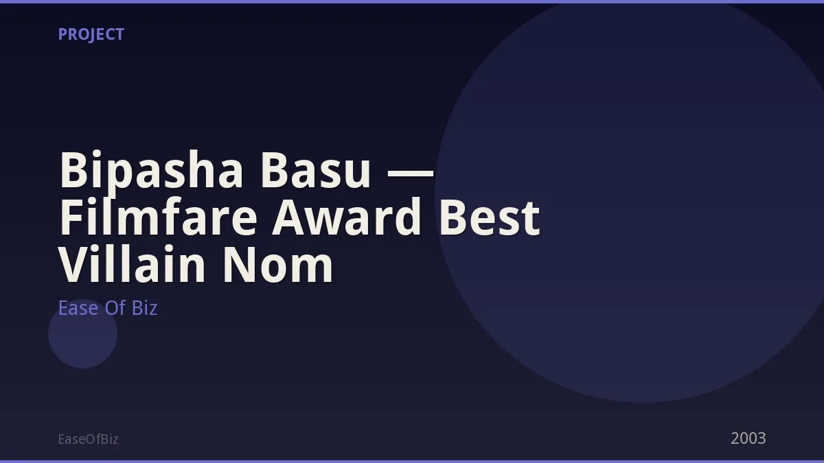 Bipasha Basu — Filmfare Award Best Villain Nom