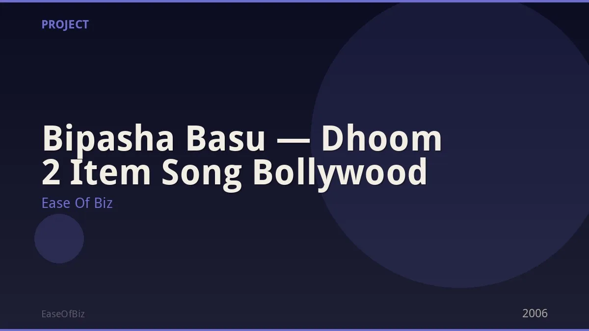 Bipasha Basu — Dhoom 2 Item Song Bollywood