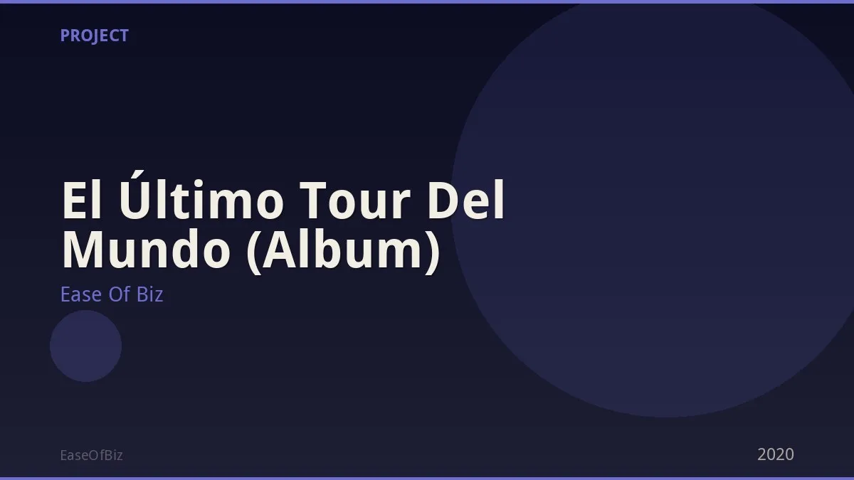 El Último Tour Del Mundo (Album)