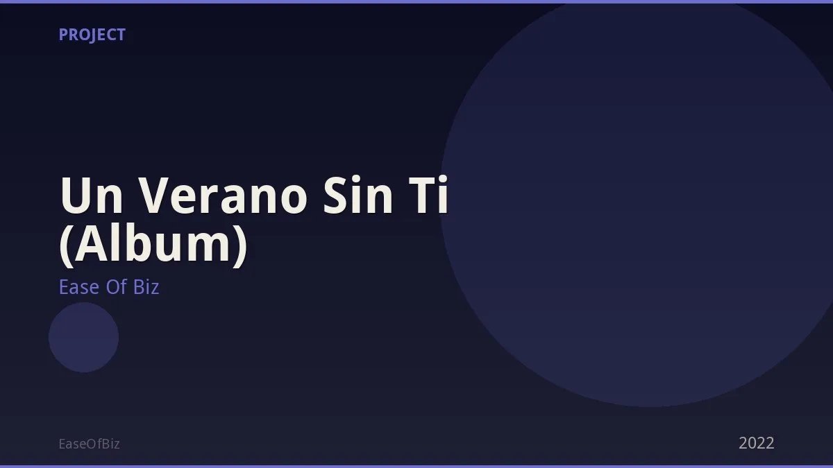 Un Verano Sin Ti (Album)