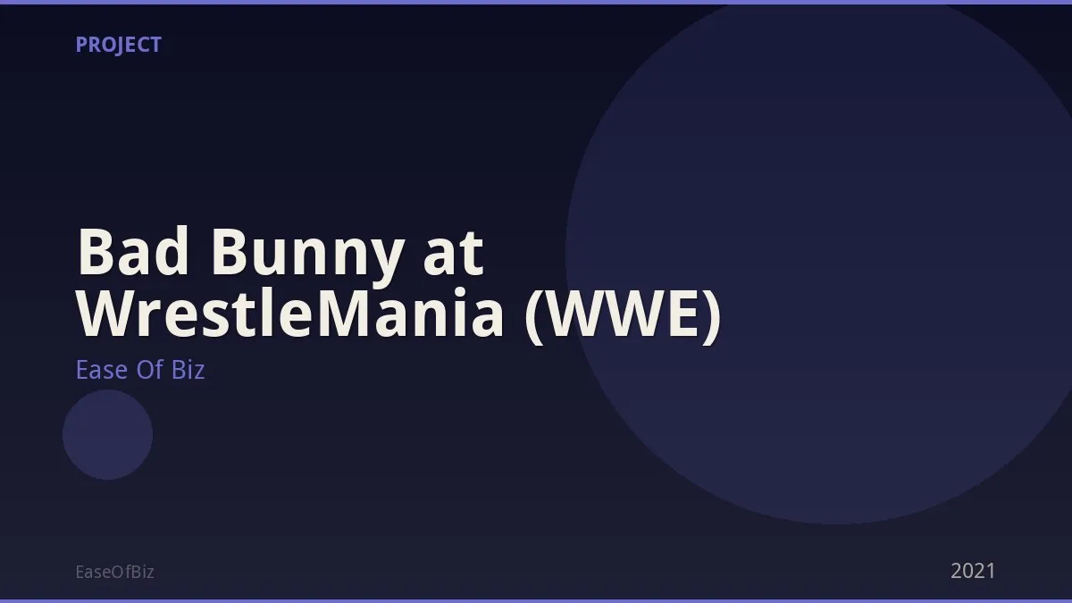 Bad Bunny at WrestleMania (WWE)