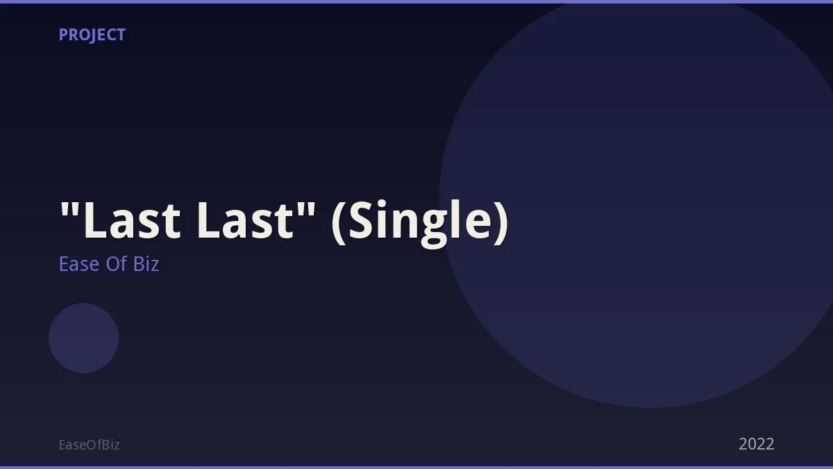 "Last Last" (Single)