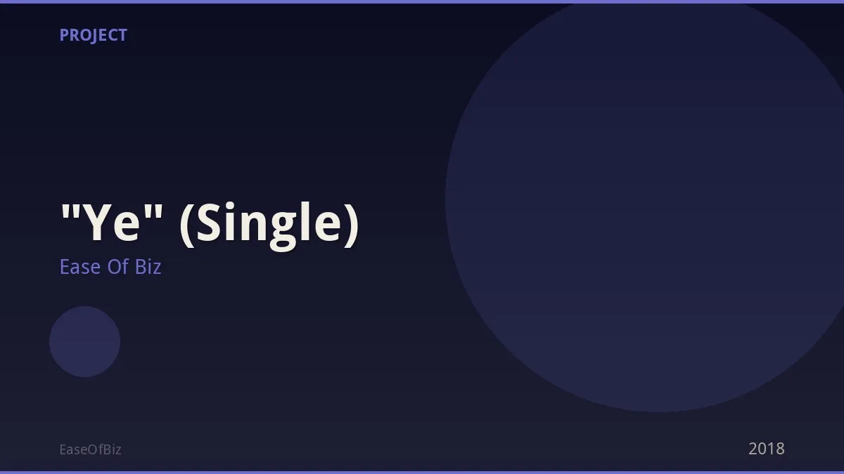 "Ye" (Single)