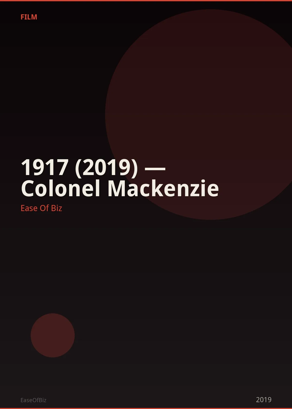 1917 (2019) — Colonel Mackenzie