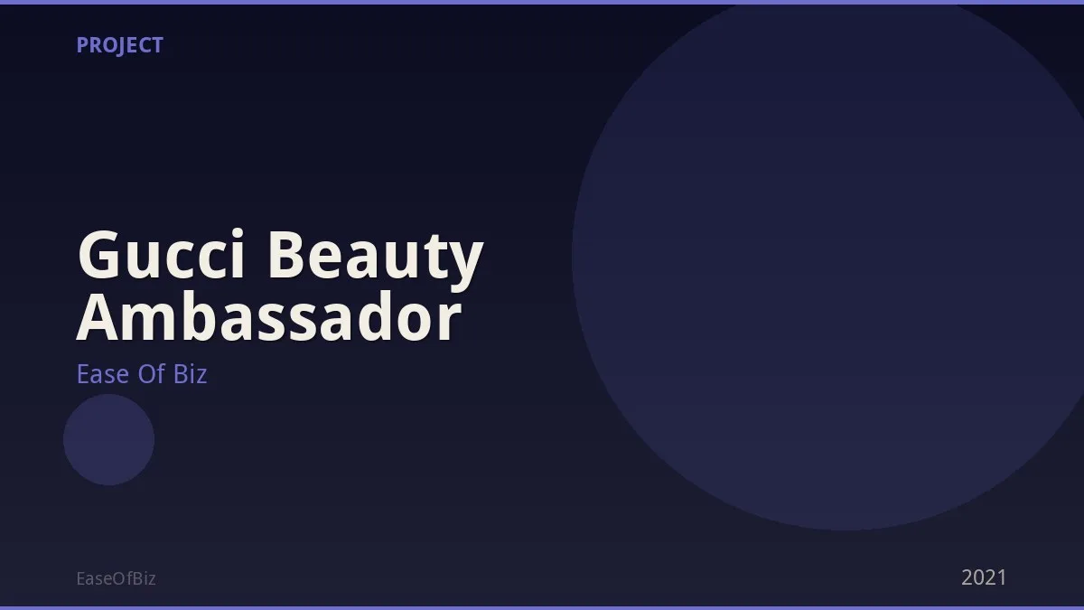Gucci Beauty Ambassador