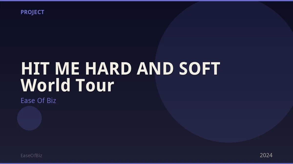 HIT ME HARD AND SOFT World Tour