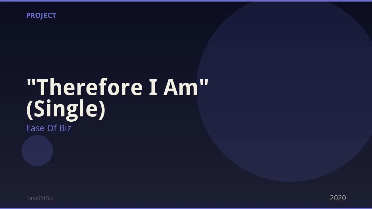 "Therefore I Am" (Single)