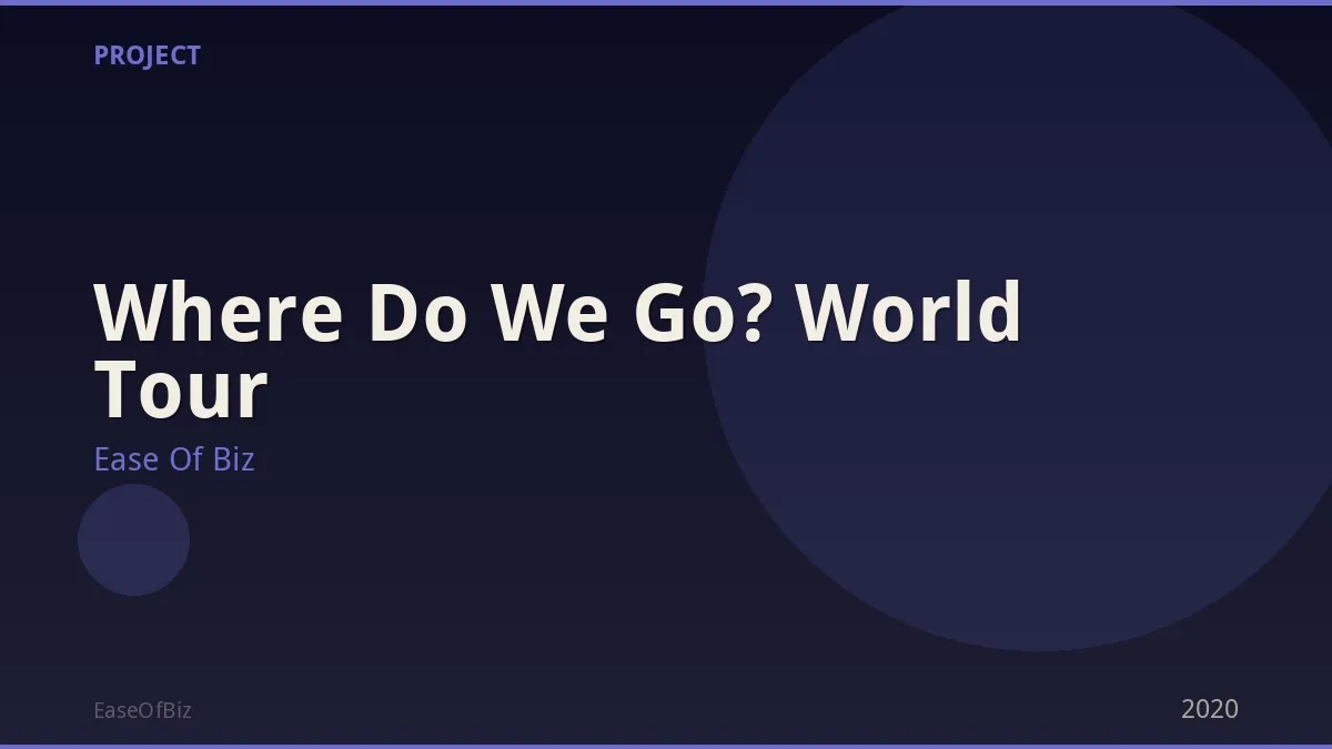 Where Do We Go? World Tour