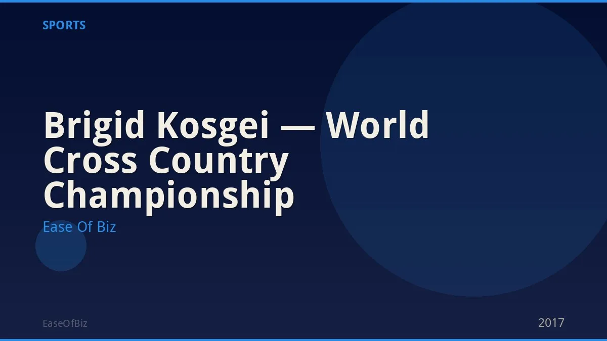 Brigid Kosgei — World Cross Country Championship