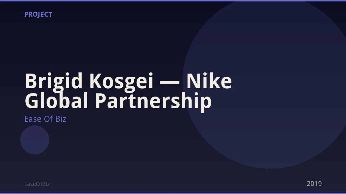 Brigid Kosgei — Nike Global Partnership
