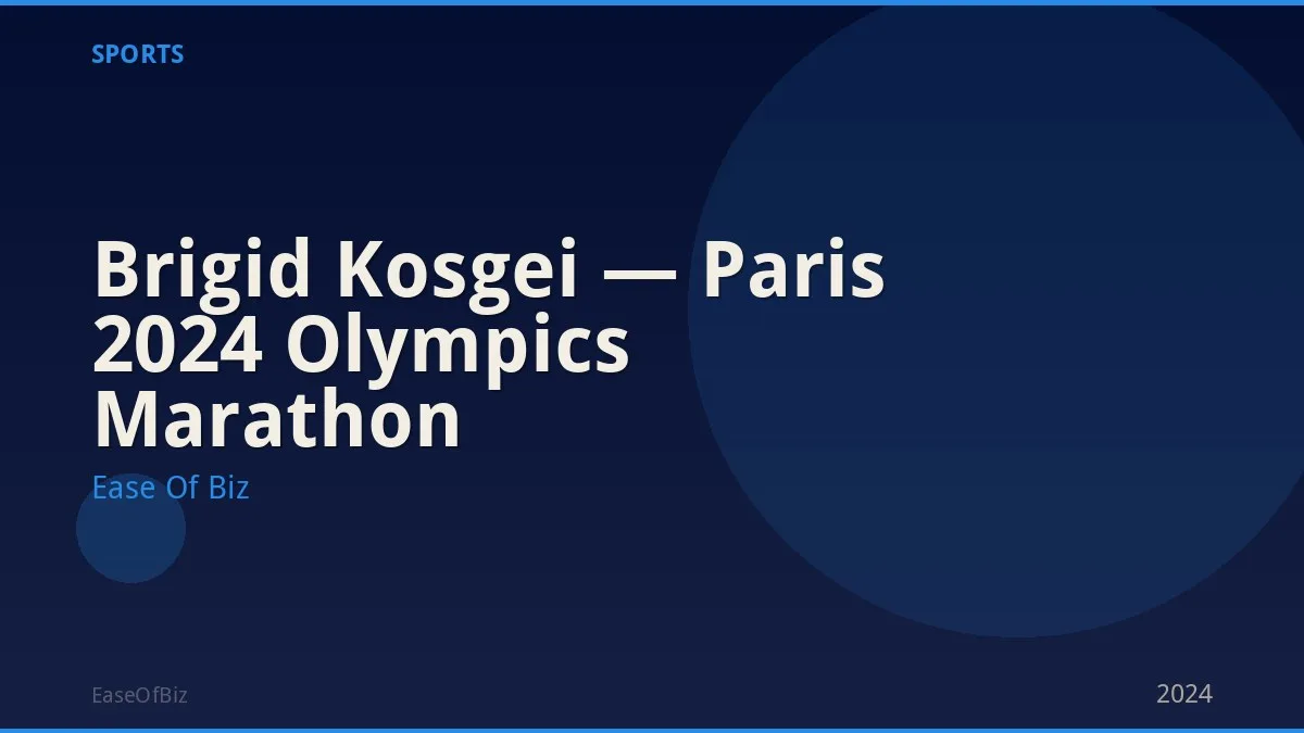Brigid Kosgei — Paris 2024 Olympics Marathon