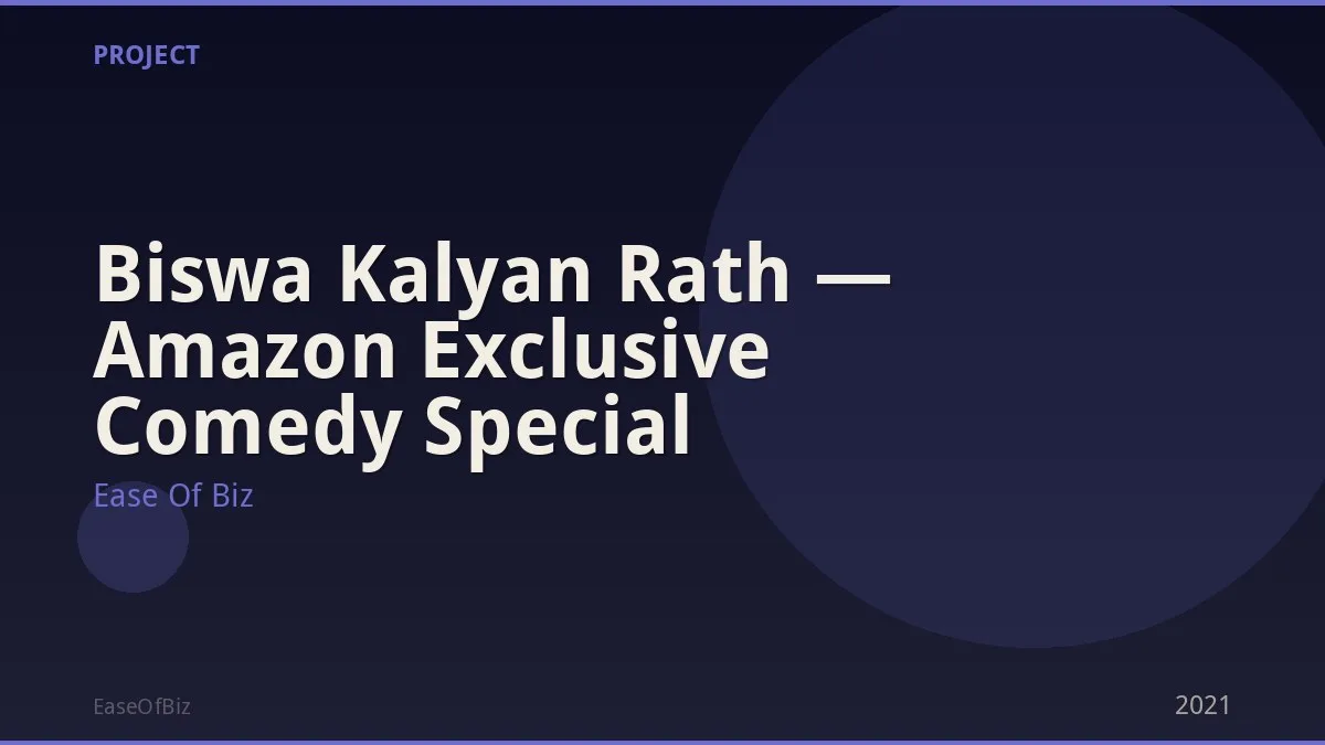 Biswa Kalyan Rath — Amazon Exclusive Comedy Special