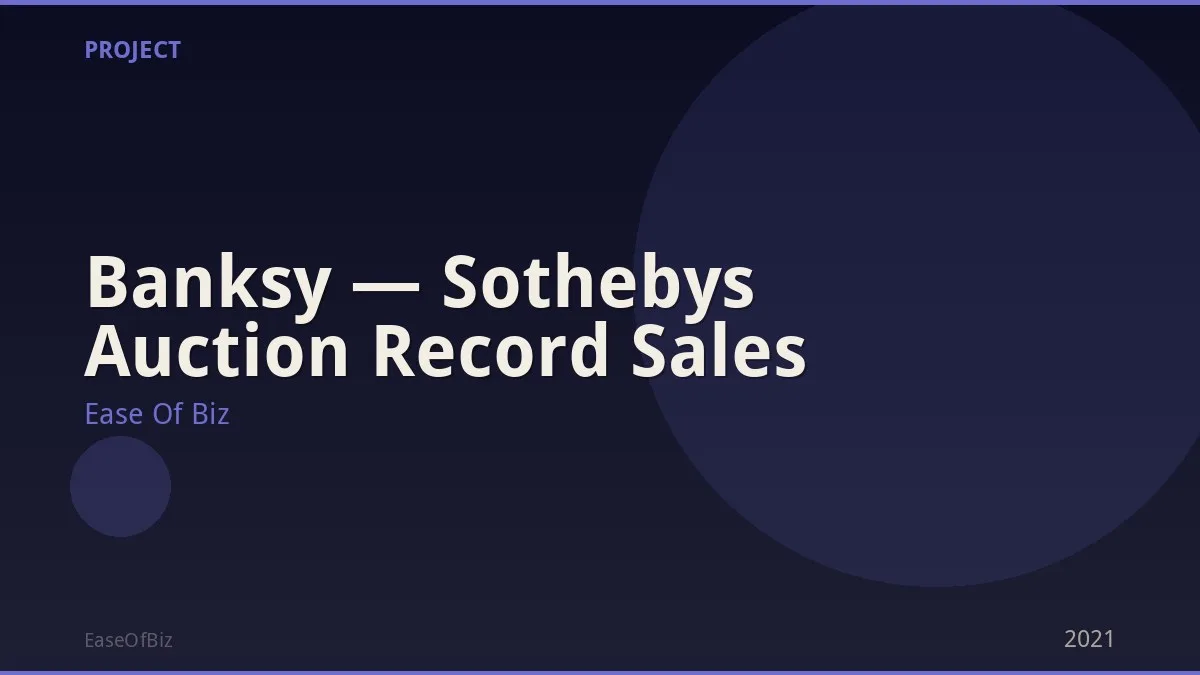 Banksy — Sothebys Auction Record Sales