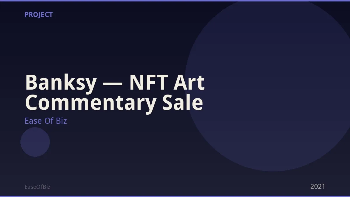 Banksy — NFT Art Commentary Sale