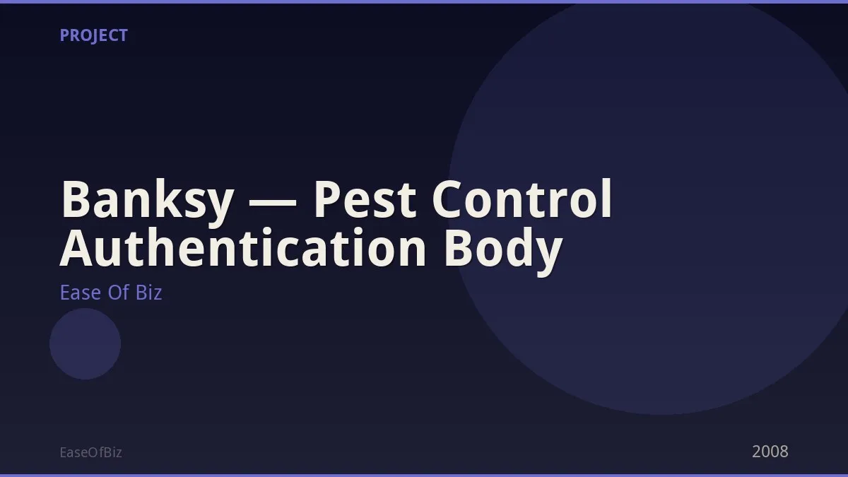 Banksy — Pest Control Authentication Body