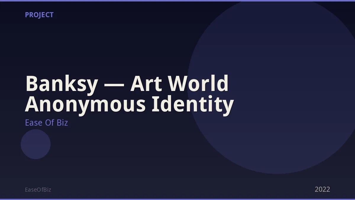 Banksy — Art World Anonymous Identity