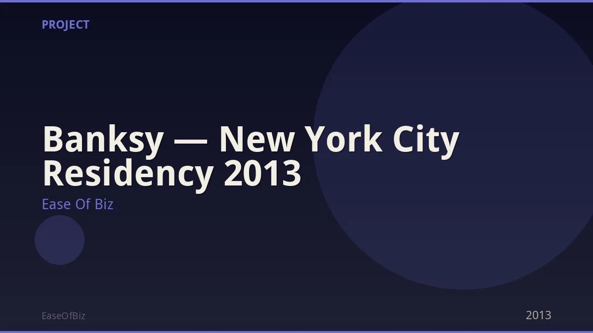 Banksy — New York City Residency 2013