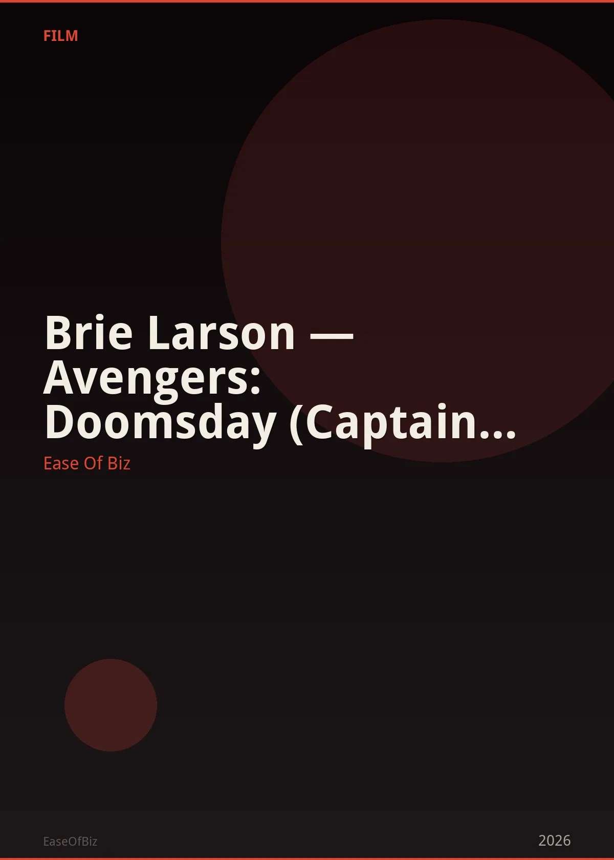 Brie Larson — Avengers: Doomsday (Captain Marvel)