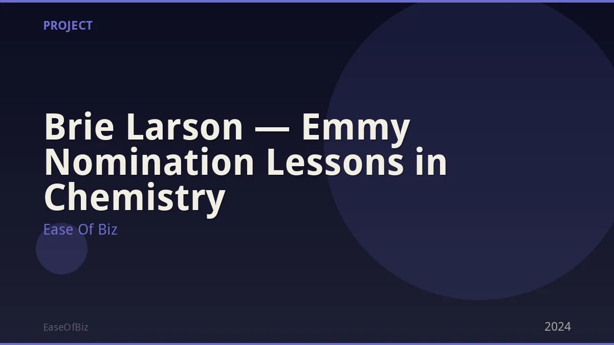 Brie Larson — Emmy Nomination Lessons in Chemistry
