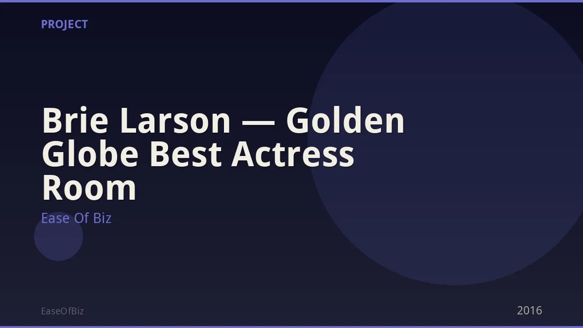 Brie Larson — Golden Globe Best Actress Room