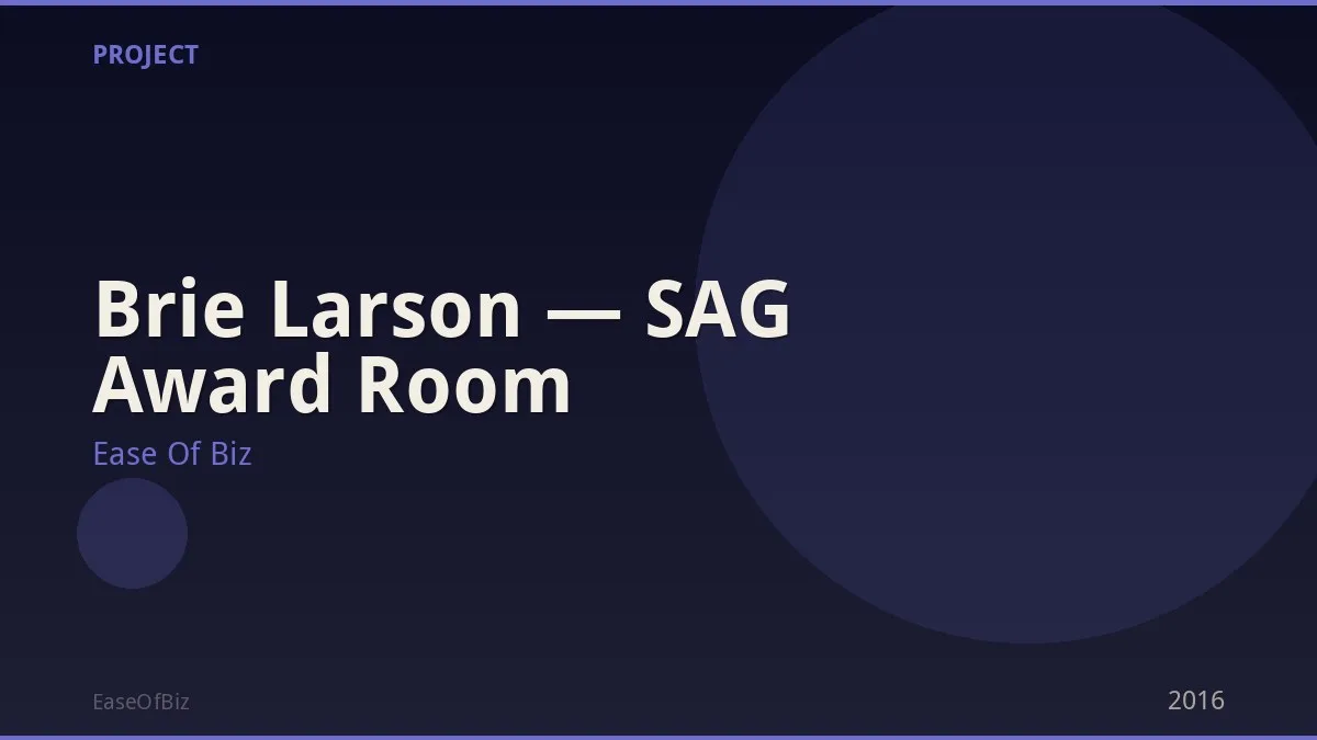 Brie Larson — SAG Award Room