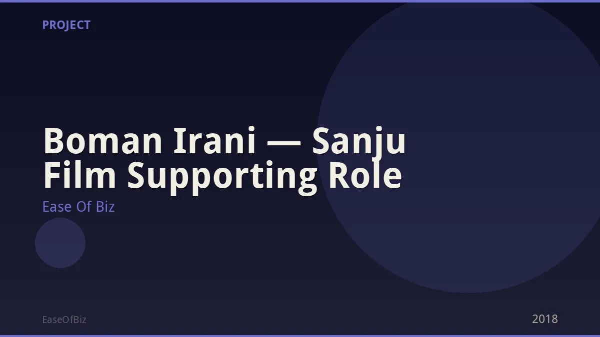 Boman Irani — Sanju Film Supporting Role