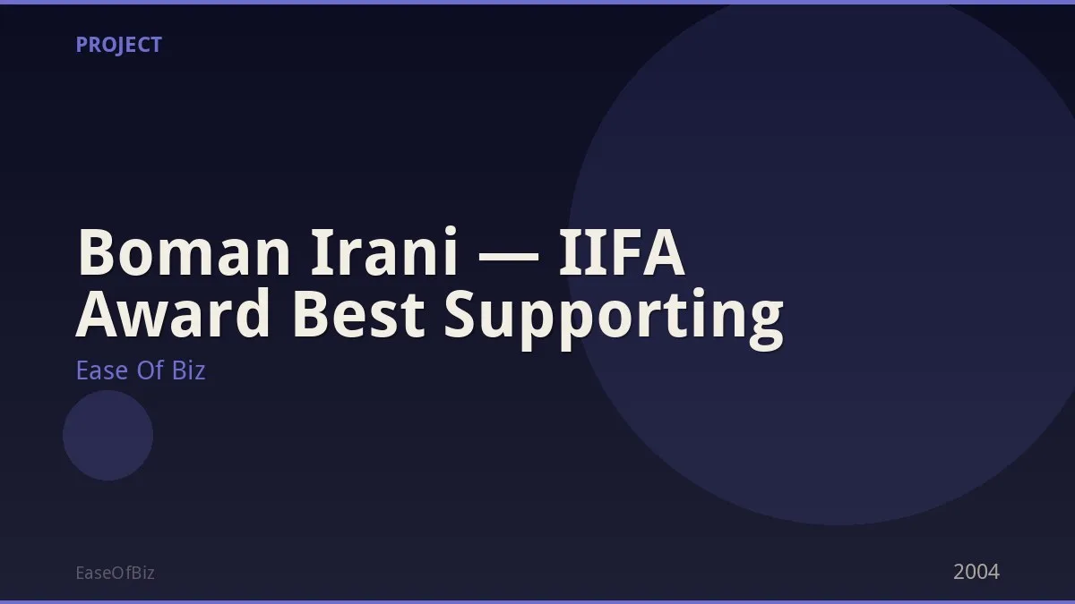 Boman Irani — IIFA Award Best Supporting