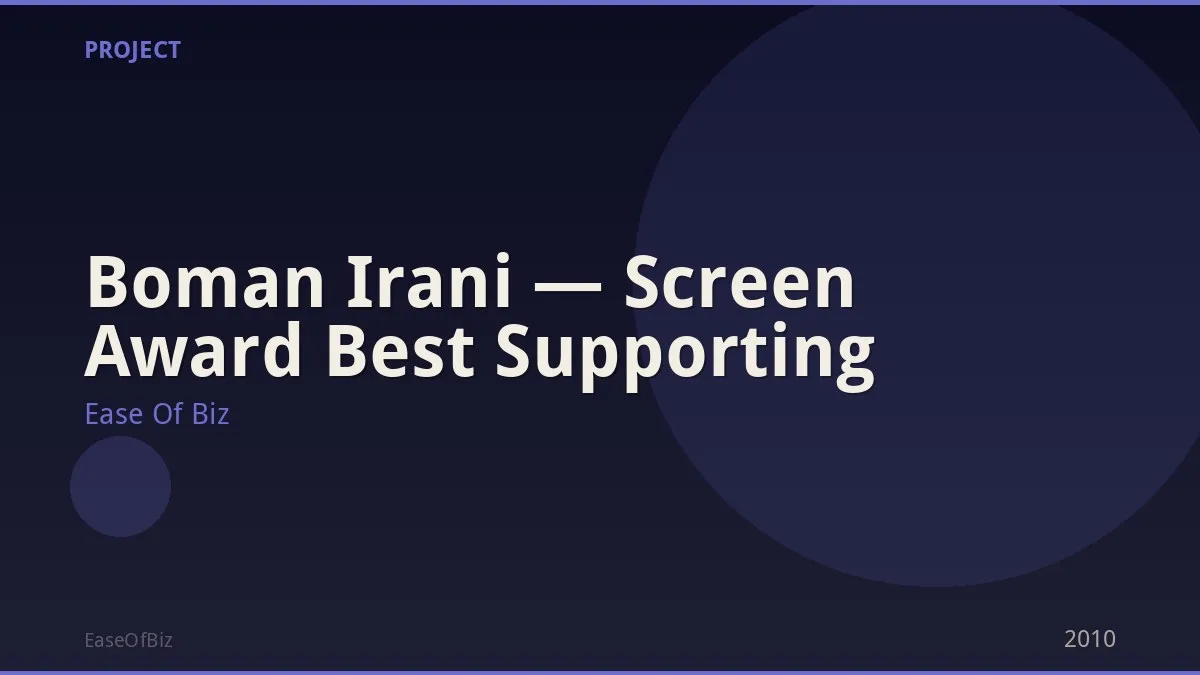 Boman Irani — Screen Award Best Supporting