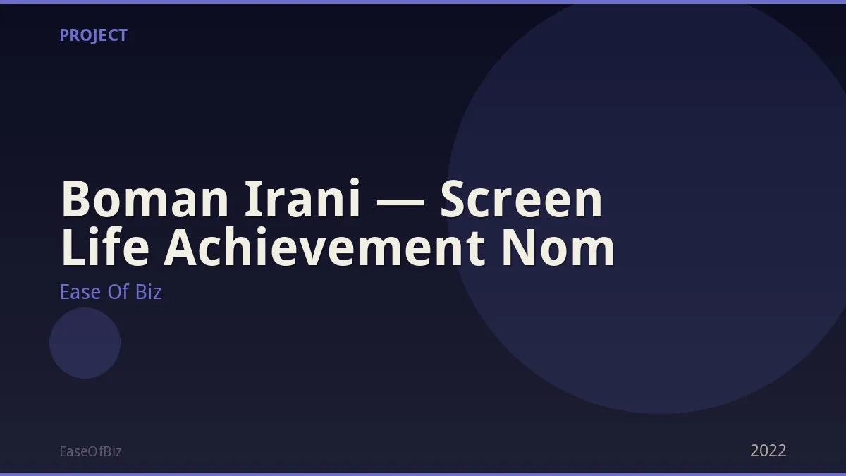 Boman Irani — Screen Life Achievement Nom
