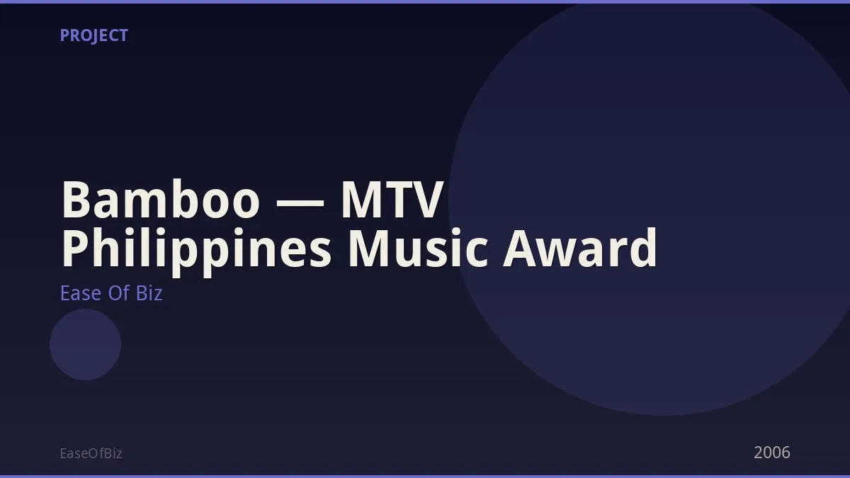 Bamboo — MTV Philippines Music Award