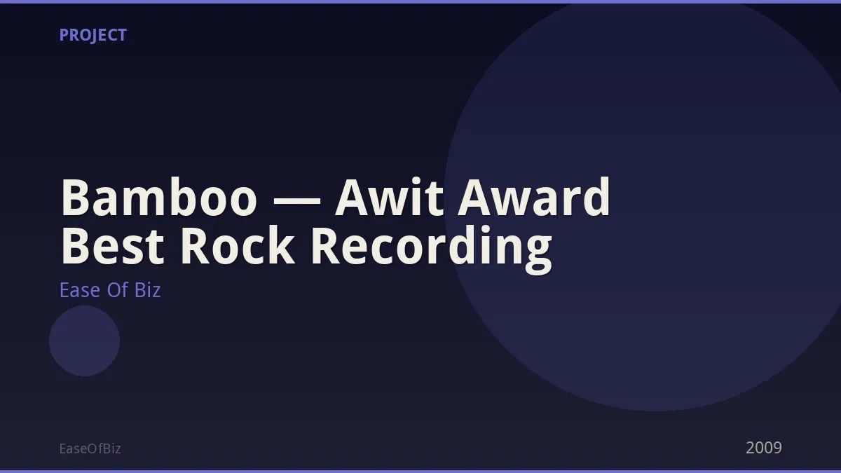Bamboo — Awit Award Best Rock Recording