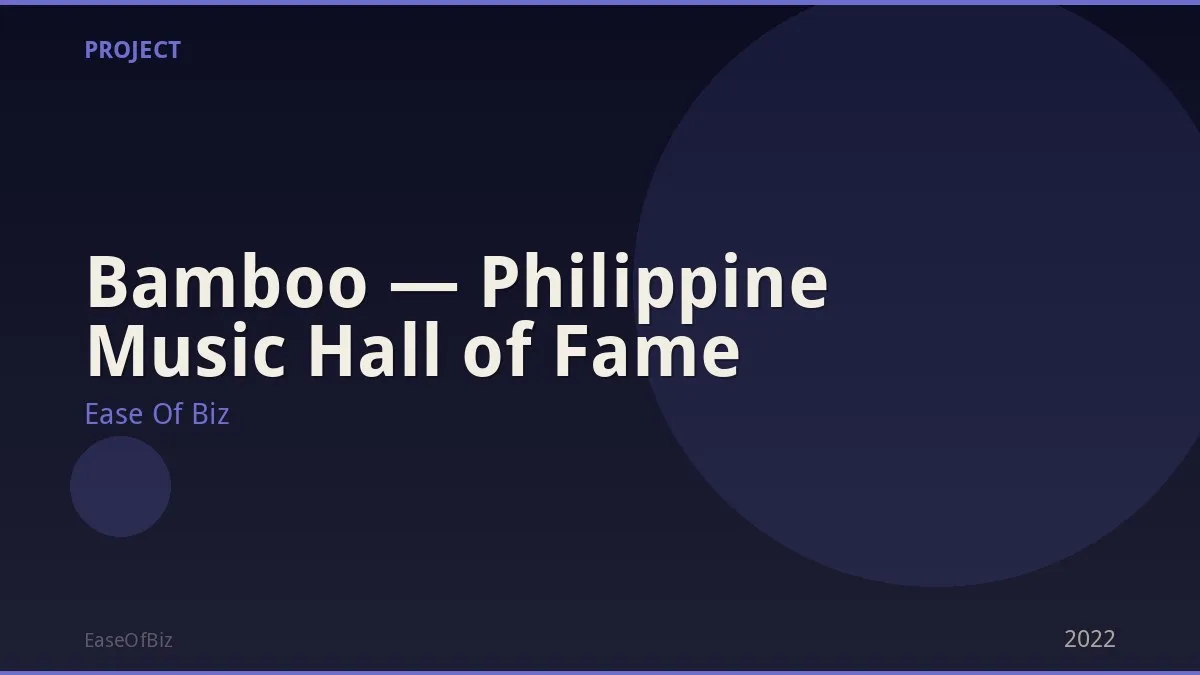 Bamboo — Philippine Music Hall of Fame