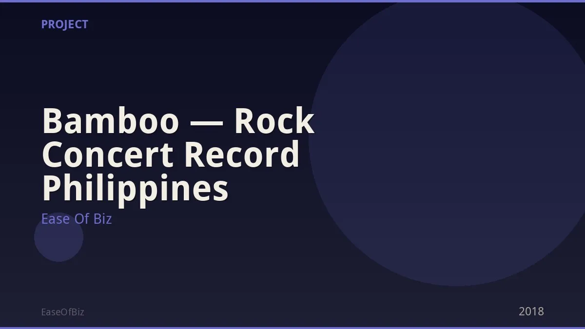 Bamboo — Rock Concert Record Philippines