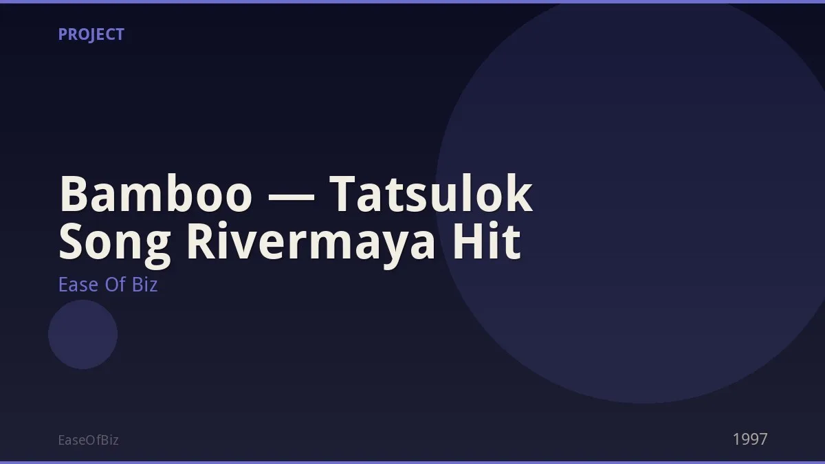 Bamboo — Tatsulok Song Rivermaya Hit
