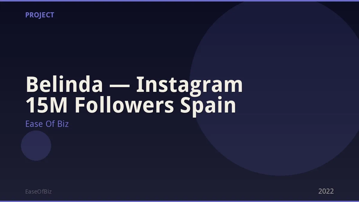 Belinda — Instagram 15M Followers Spain