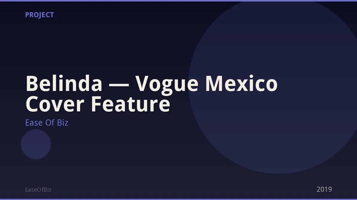 Belinda — Vogue Mexico Cover Feature