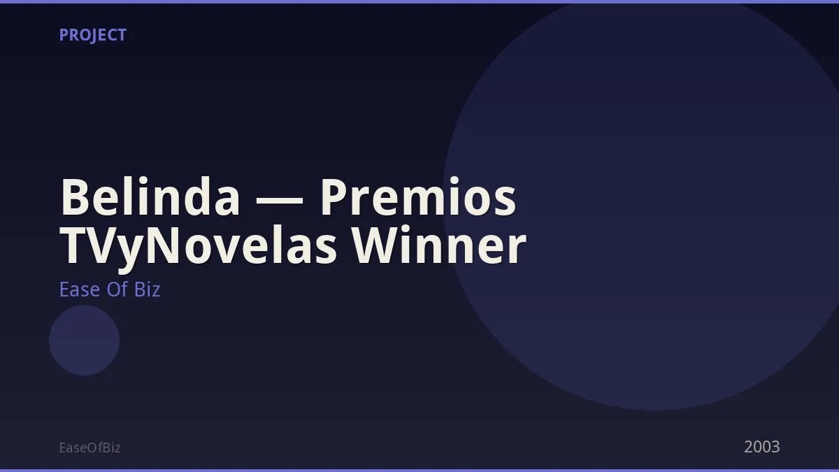 Belinda — Premios TVyNovelas Winner