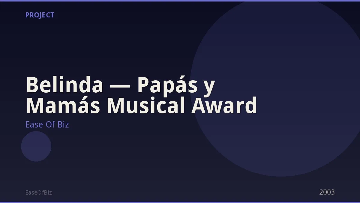 Belinda — Papás y Mamás Musical Award