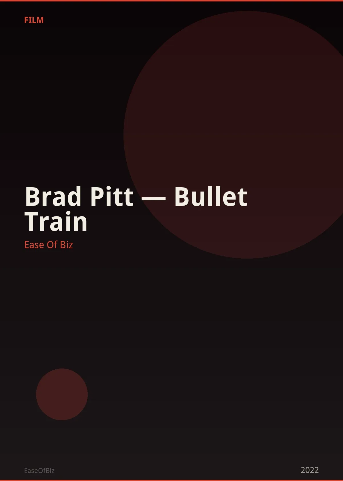Brad Pitt — Bullet Train